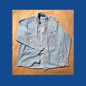 Vintage Embroidered Pfizer Jean Jacket